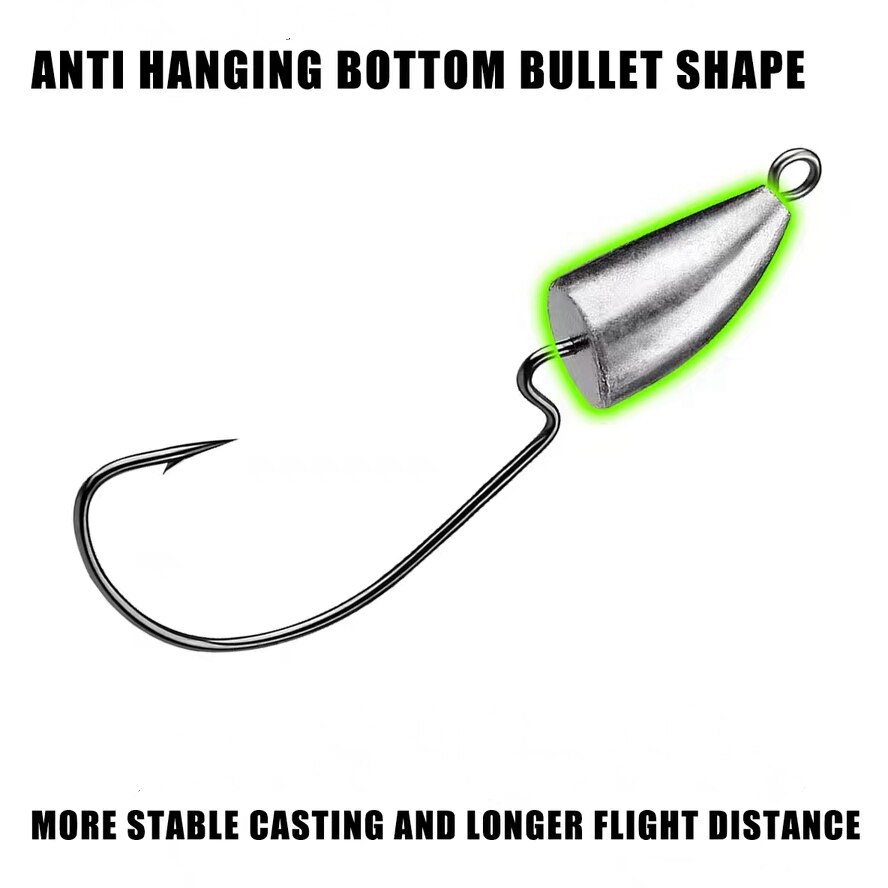 Jighead Fishhooks 10Pcs/lot 5g - огляд і ціна Fishing Hook Offset