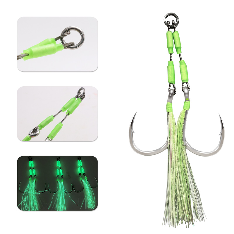 ZYZHE 1/3/5pcs Jig Assist Hook - огляд і ціна Fishing Hook Offset