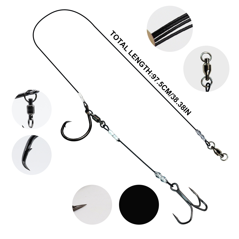 ZYZHE 1/3/5pcs Stinger Rigs Li - огляд і ціна Fishing Hook Circle