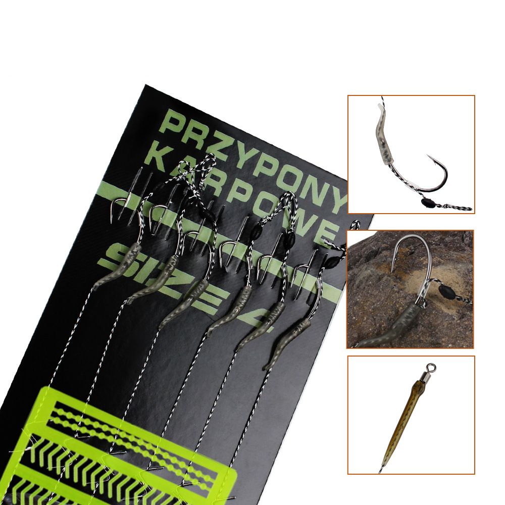 6-8PCS/Set 18.5cm Carp Fishing - огляд і ціна Fishing Hook Offset