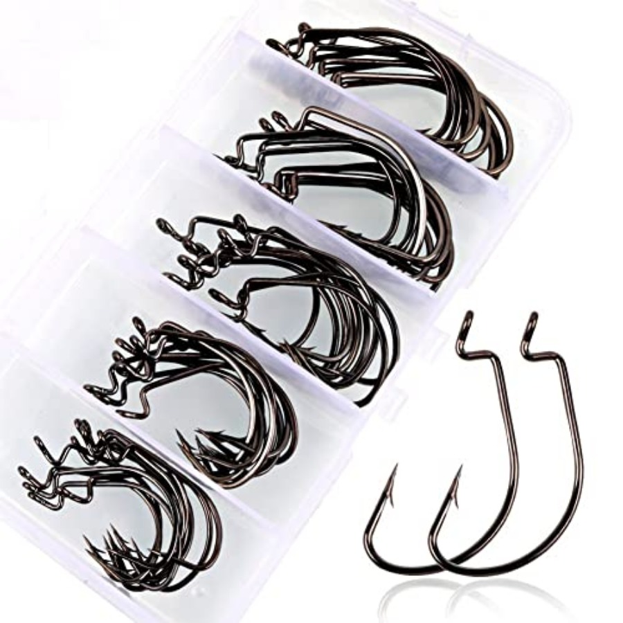 Offset Shank Worm Hooks High C - огляд і ціна Fishing Hook Weedless