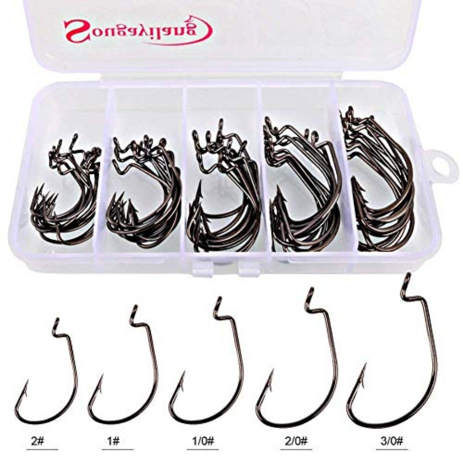 Offset Shank Worm Hooks High C - огляд і ціна Fishing Hook Weedless