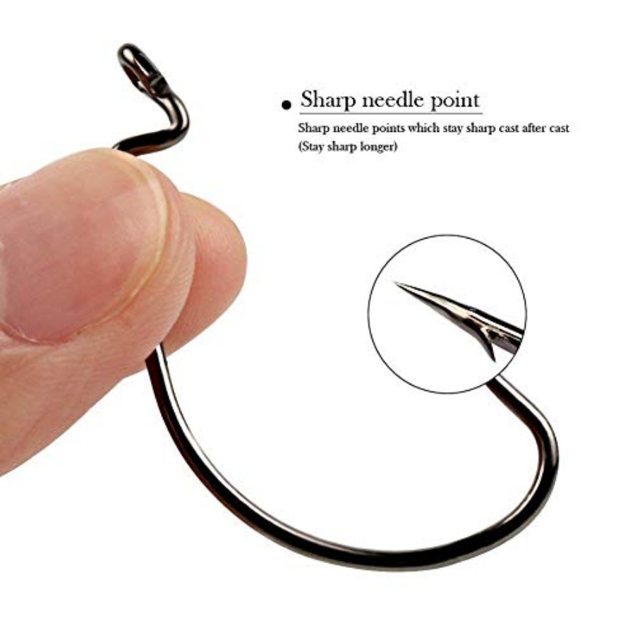Offset Shank Worm Hooks High C - огляд і ціна Fishing Hook Weedless