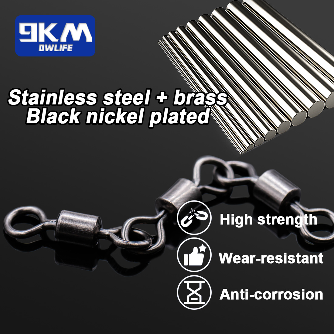 Three Joint Rolling Swivels Fi - огляд і ціна Fishing Hook Offset