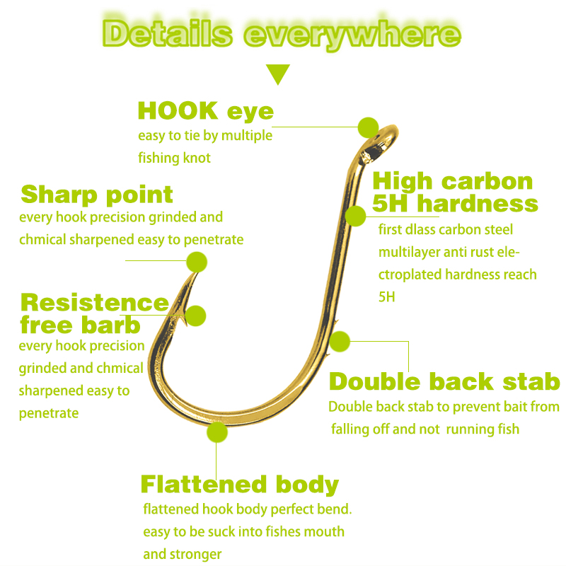 50pcs Fishing Octopus Hooks, S - огляд і ціна Fishing Hook Circle
